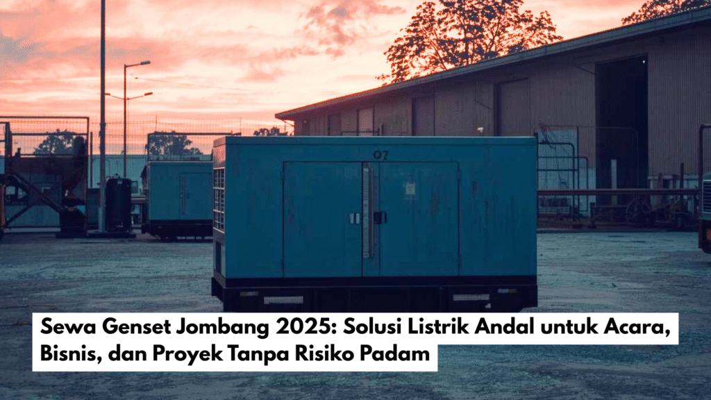 Sewa Genset Jombang 2025: Solusi Listrik Andal untuk Acara, Bisnis, dan Proyek Tanpa Risiko Padam