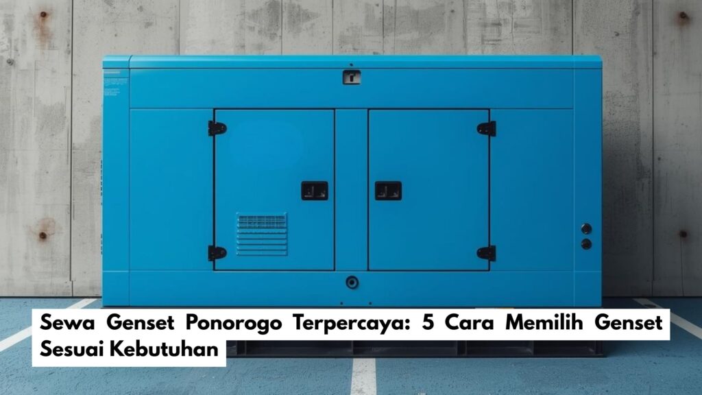Sewa Genset Ponorogo Terpercaya: 5 Cara Memilih Genset Sesuai Kebutuhan