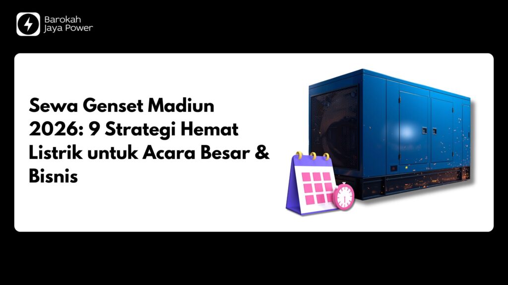 Sewa Genset Madiun 2026: 9 Strategi Hemat Listrik untuk Acara Besar & Bisnis